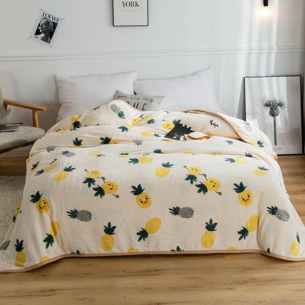 

blankets thicken plush bedspread blanket 200x230cm density super soft flannel