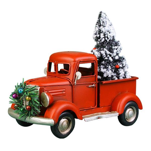 

greeting cards 1pc christmas car decoration pickup truck iron (assorted color)