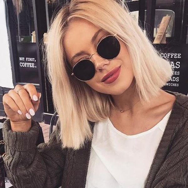 

sunglasses 2021 classic small frame round women/men brand designer alloy mirror sun glasses vintage modis oculos, White;black