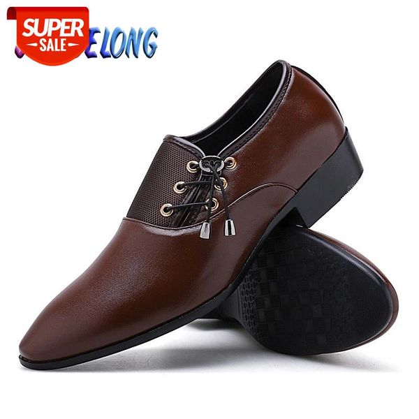 

fashion men business dress shoes comfortable men oxfords shoes handmade formal pointed leather non-slip soft shoe #sf0h