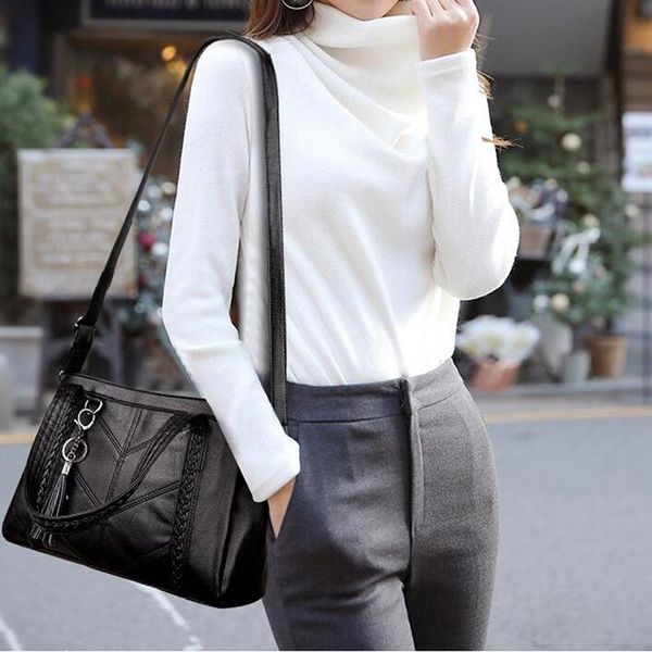 

evening bags women pu leather shoulder bag female leisure nubuck convertible handbag hobo messenger handle purse