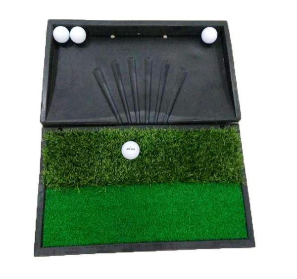 

mini golf practice mat with ball tray training aids