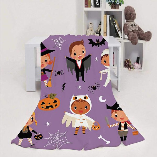 

Illustration of Cute Cartoon Children in - Halloween s.- Halloween,Blanket Throw Weight Super Soft Cozy Luxury Bed Blanket Child