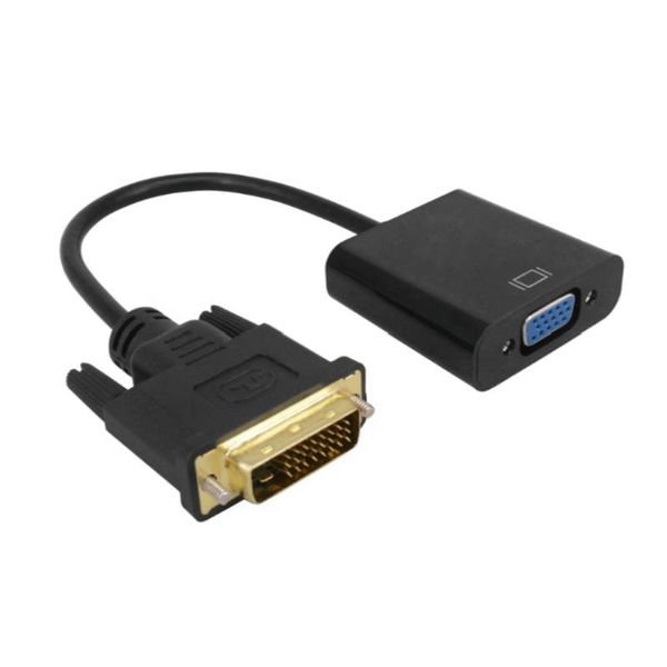 

dvi-d to vga adapter 24+1 25pin male 15pin female cable converter for pc display card video cables & connectors
