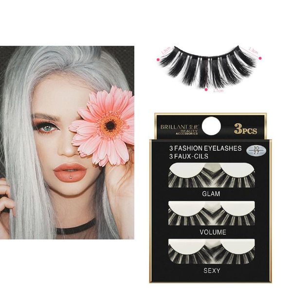 

false eyelashes 3 pairs 3d faux mink natural thick long dramatic fake lashes makeup extension maquiagem