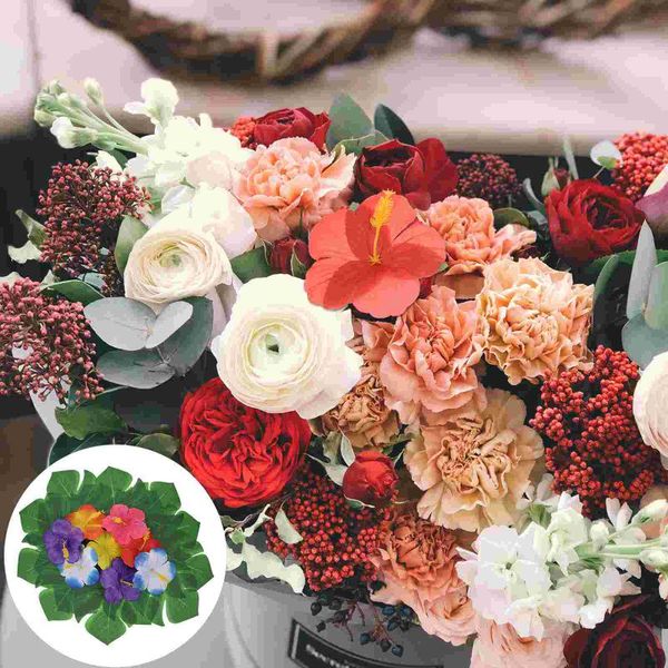 

decorative flowers & wreaths 60pcs realistic artificial leaf flower ornaments fake plant scene
