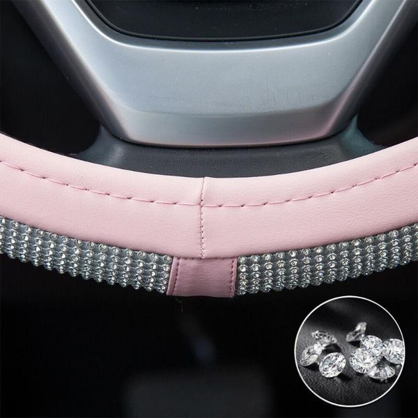 

steering wheel covers rhinestone cover diamond for women girls pink