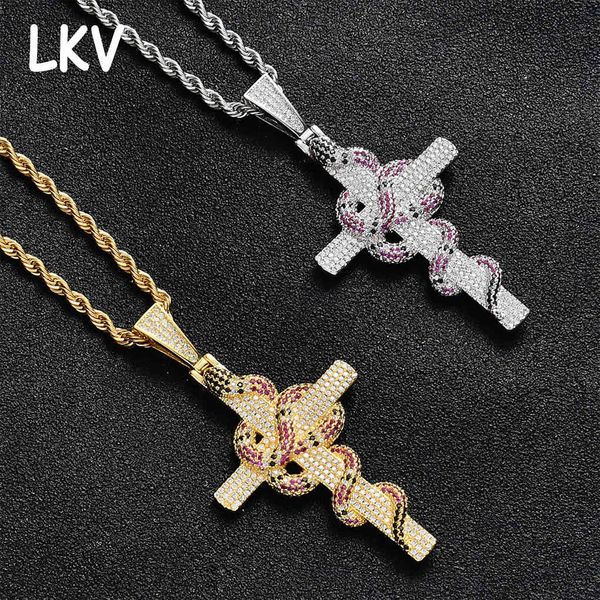 

cross hiphop necklace with micro zircon hip hop gold, Silver