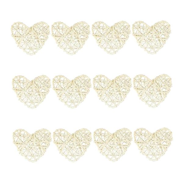 

decorative objects & figurines aaak -12pcs heart shaped wicker balls rattan diy craft hanging for wedding christmas party (2.4 in/6cm)