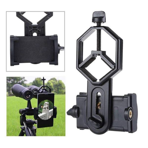 

universal mobile phone holder clamp spotting scope cellphone adapter mount arrival cell mounts & holders