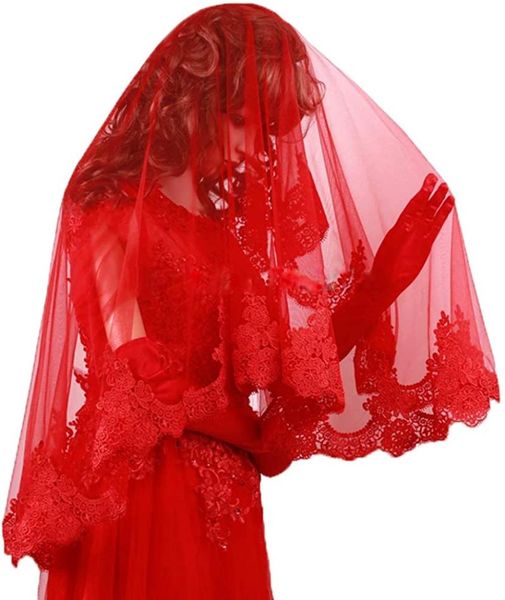 

bridal veils wedding bride veil beautiful long with lace at edge waist length headwear cathedral, Black