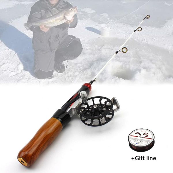 

57cm ice fishing rod with reel winter rods and set super hard catch fish pole boat