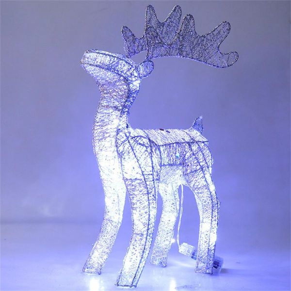 

christmas decorations 40 cm decoration ornaments gold deer elk led light tree scene room house navidad year