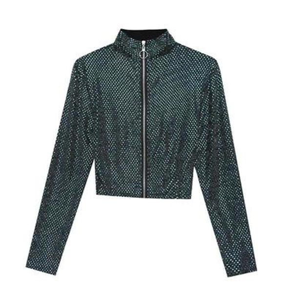 

arrivals spring autumn women's jackets sequiend female short coats night club lady outerwear long sleeve clothes, Black;brown