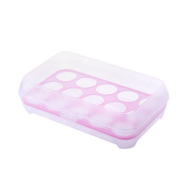 

storage bottles & jars 15 lattice egg box refrigerator crisper container outdoor portable eggs carton plastic space-saving organizer 4colors