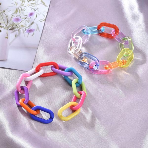 

beaded, strands acrylic rainbow chain bracelet set natural stone beads crystal tassel bracelets bangles pulseras mujer jewelry for women gif, Black