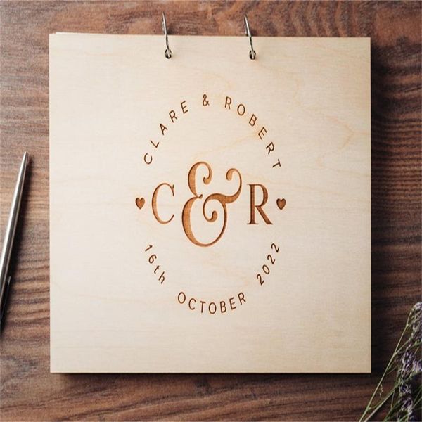 

other event & party supplies initials wedding guestbook guest book rustic custom alternative wood