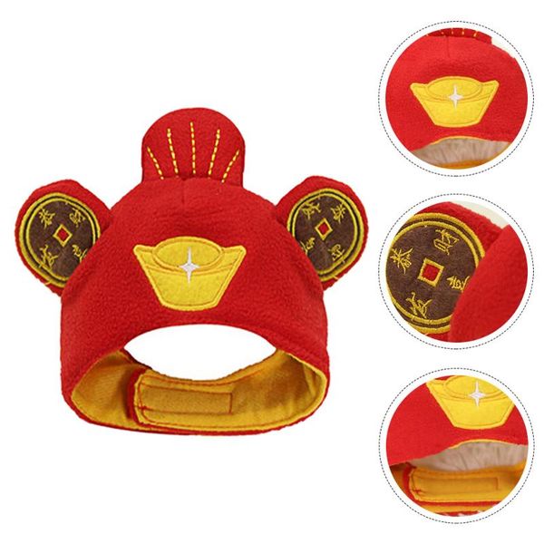 

1pc pet hat decorative headgear po prop headdress ox year party cap dog apparel