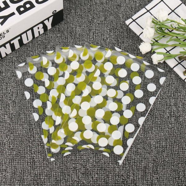 

storage bags opp flat pocket transparent three-dimensional bag wave dot plastic baking small biscuit packaging