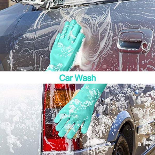 

disposable gloves household cleaning silicone kitchen multifunctional short hair brush
