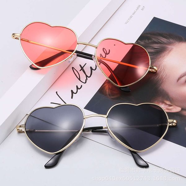 

lovely peach heart glasses 014 fashion sunglasses lady, Silver