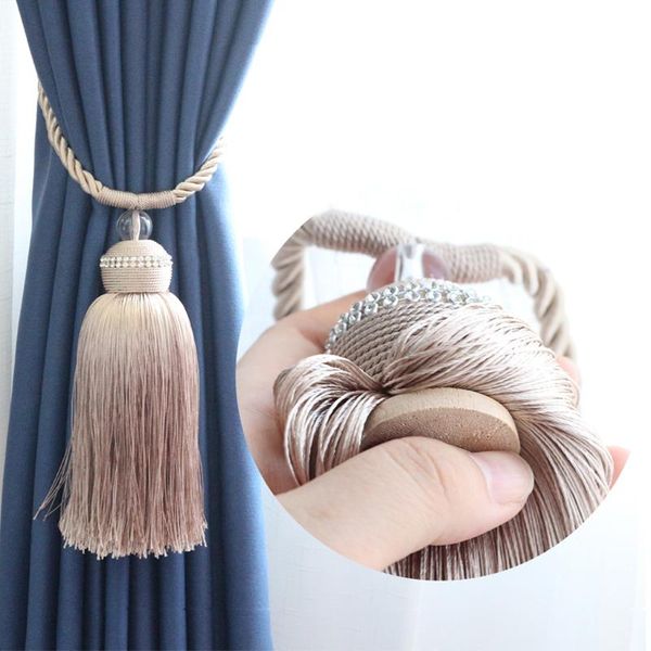 

other home decor 1pc polyester tassel curtain tieback handmade single ball tie backs decoration holder buckle rope