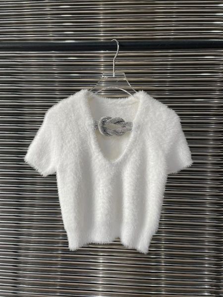 

women's sweaters 2021 winter short sleeve v-neck sweater 1103, White;black