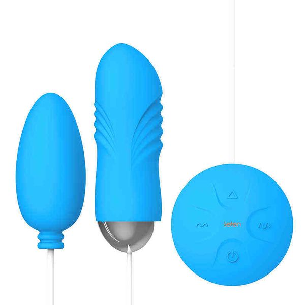 Ovos Controle de fio Dual vibradores brinquedos sexuais para mulheres pulso eletromagnético empurrando g massagem no local USB recarregável 1124