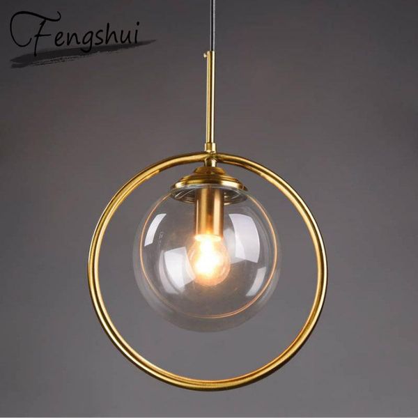 

pendant lamps modern ceiling glass lights lamp led pending lighting living room bedside bedroom loft decor hanging
