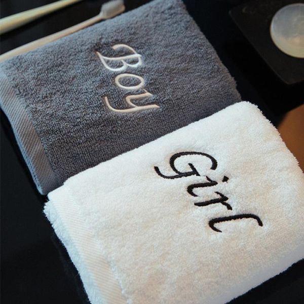 

towel pure cotton face english letters couple models creative embroidered strong water absorption use for home bathroom el