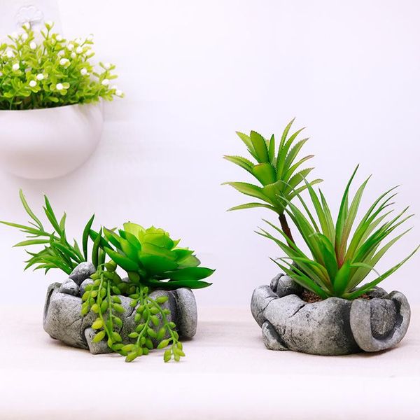 

decorative flowers & wreaths manufacturers succulents simulation fake green plants bonsai micro landscape rockery living room potted