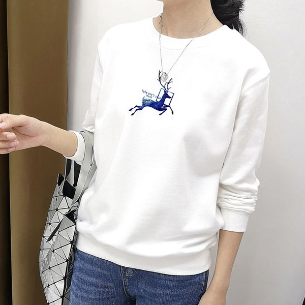 

thin round neck hoodless sweater women's 2021 spring and autumn new lazy style loose ins pullover bf versatile fashion, Black