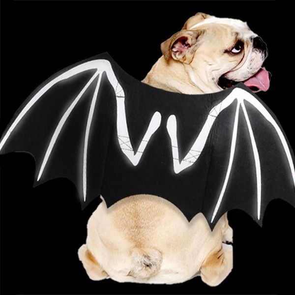 

cat costumes luminous bat wings transfiguration halloween dress up miniature poodles vest pet s/m/l