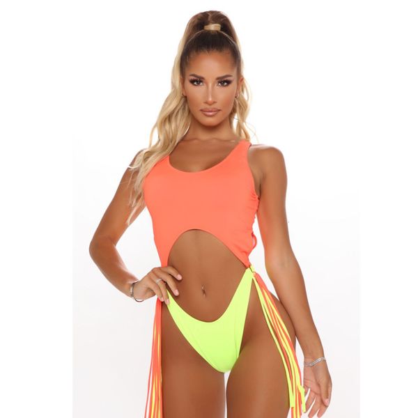 

sheen split bikini one piece swimsuit, White;black