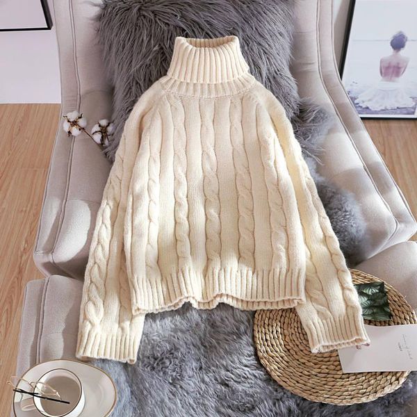 

women's sweaters short turtleneck sweater women autumn winter thicken pullover knitted pull femme warm knitwear pullovers jumpers c5799, White;black