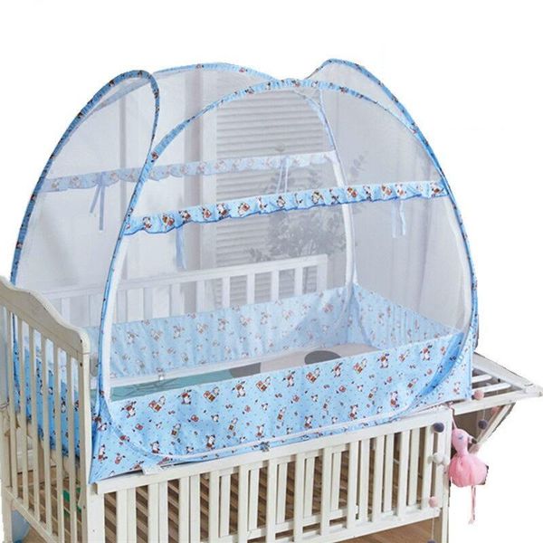 

baby room mosquito net folding born child bed magic netting cover encryption belt bracket crib tent kids canopy