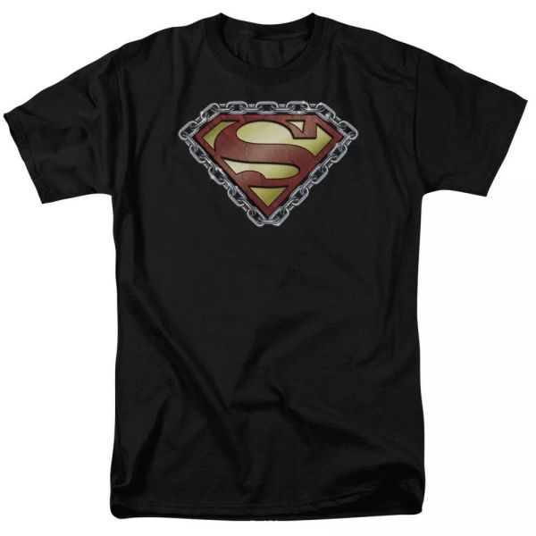 

Superman Chained Shield T-Shirt DC Comics Sizes S-3X NEW, White;black