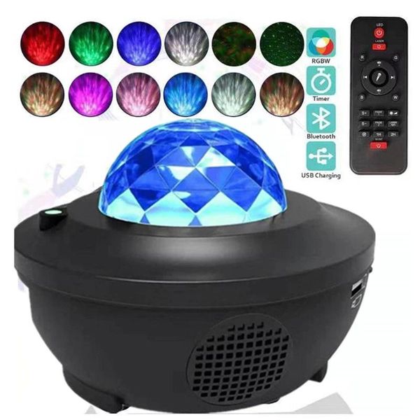 

night lights led star light lamp music starry water wave colorful sky projector blueteeth sound-activated decor