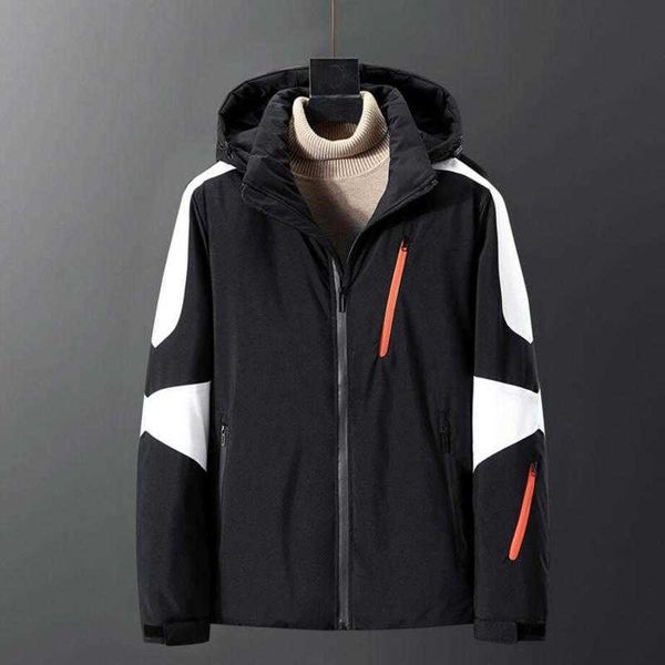 

men's down & parkas jacket autumn winter brand white duck thick warm hooded windbreaker designer men black coat male