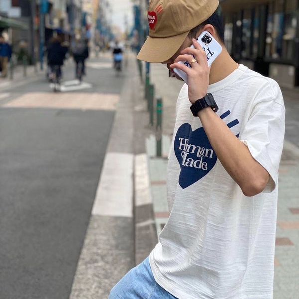 

correct version of nigo human made girls dont cry couple slub cotton short sleeve t shirts, White;black