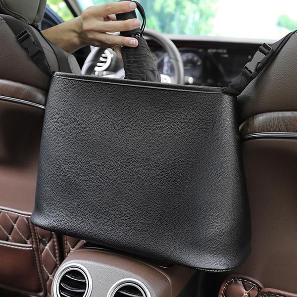 

car organizer universal between seat pu leather storage bag of backseat auto interior accessories high quality
