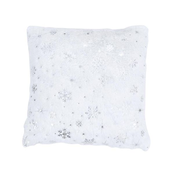 

cushion/decorative pillow 1pc snowflake pattern throw case decorative cushion cover protector for home sofa bed living room (white)