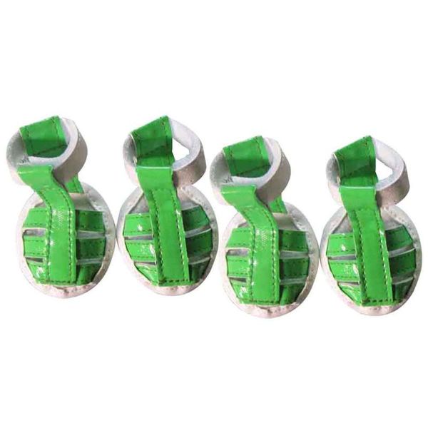 

dog apparel 4 pcs/set pet sandals pu leather summer puppy cat shoes pets supplies tb sale