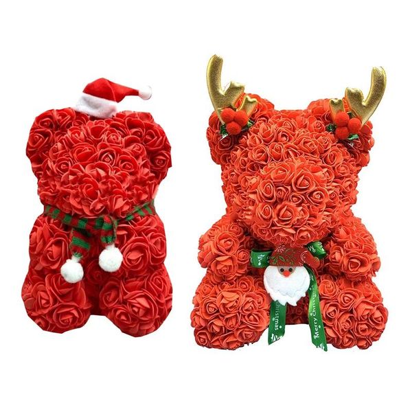 

party favor 25cm cute rose bear toy made of pe artificial & 40cm teddy flowers