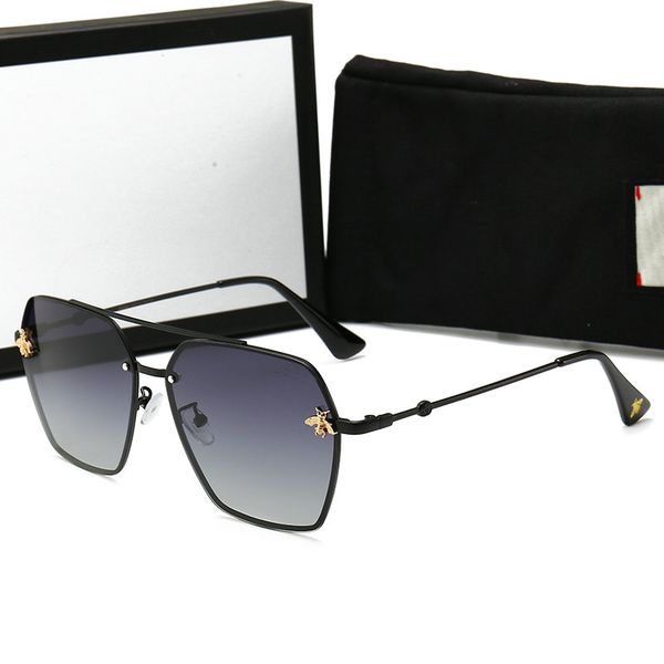 

fashion bees sunglasses designer metal oversized sunglass vintage sun glasses with case gu0113, White;black