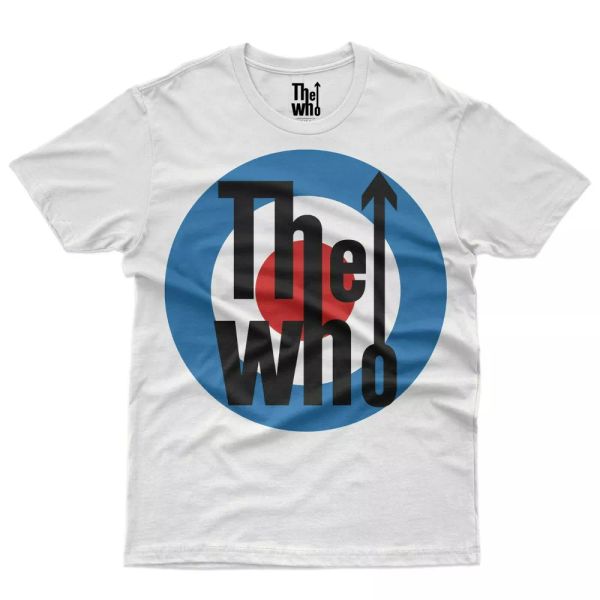 

the who target logo-t shirt man official licensed, White;black