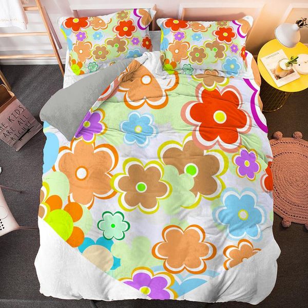 

bedding sets 3d flower cover and pillowcase kids home textiles digital printing