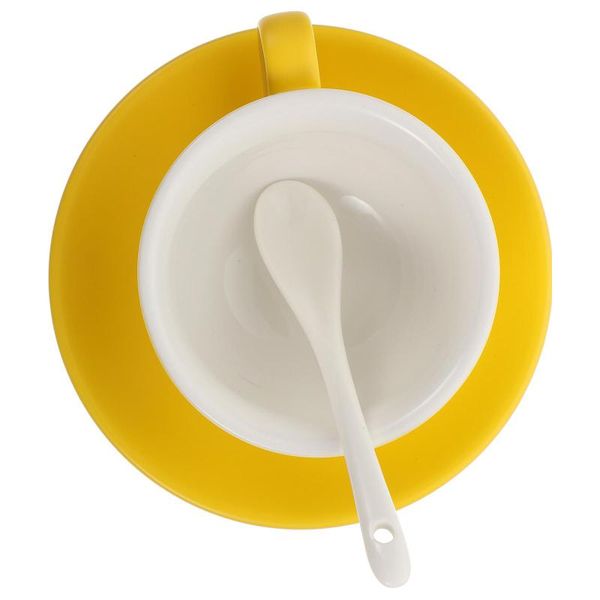 

mugs 1 set of ceramic coffee cup durable mug decorative tea (yellow)