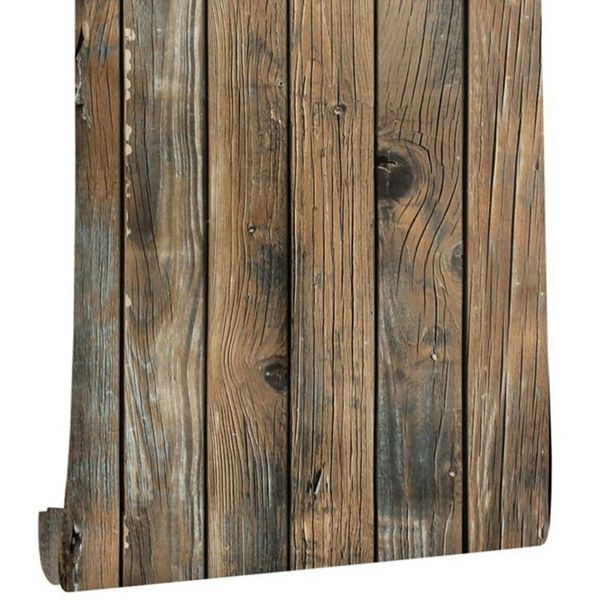 

wallpapers 3d wallpaper wall sticker diy retro vintage wood panel grain roll self adhesive peel and stick living room decor 6mx45cm
