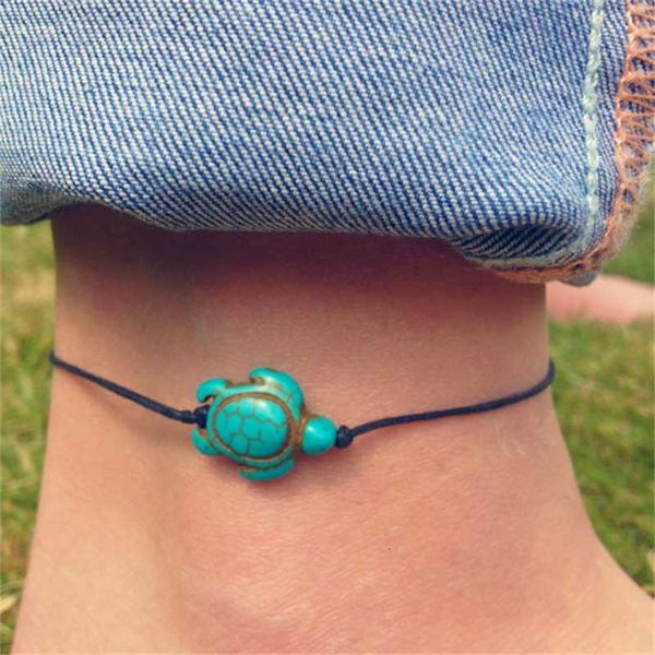 

atmospheric boutique women's animal tortoise shaped foot chain jewelry spring, Red;blue